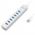Orico ASH7 Aluminum 7 Port USB 3.0 Hub Exchangable with USB Type A and Type C Connector with 5V2A Power Adapter