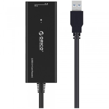 Orico H33TS-U3 Ultra Mini 3 Port USB3.0 Hub with USB3.0 Card Reader (SD & TF card) - Black (Item No: D15-64)