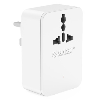 Orico S4U Travel Adapter with 1 Universal AC and 4 USB Charging Port - White