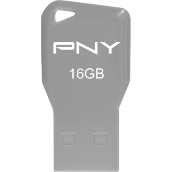 PNY Key Attache USB Flash Drive 16GB - Gray (Item No: PNYKEYATTG16) A4R2B102 EOL-08/10/2016