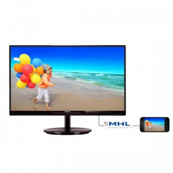 Philips 21.5" Monitor - AH-IPS LCD Monitor, LED Backlight, E-line, 21.5" / 54.6cm, MHL Technology (Item No: PHILIP224E5QHSB)