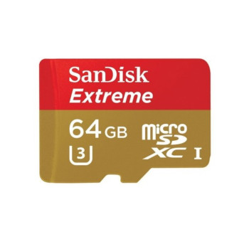 SanDisk Class10 60mb/s Extreme MicroSDXC UHS-I 64GB Memory Card - Action Camera (Item No: SDSDQXL064GGA4A) EOL