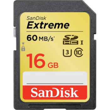 SanDisk Extreme 60MB/s SDHC UHS-I Memory Card - 16GB (Item: SDSDXN-016G-G46)