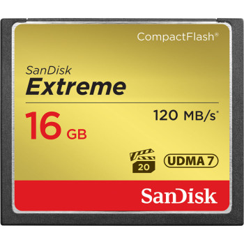 SanDisk Extreme CompactFlash Memory Card - 16GB (Item No: SDCFXS-016G-X46)