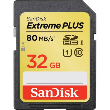 SanDisk Extreme Plus 80MB/s SDHC UHS-I Memory Card - 32GB (Item: SDSDXS-032G-X46)