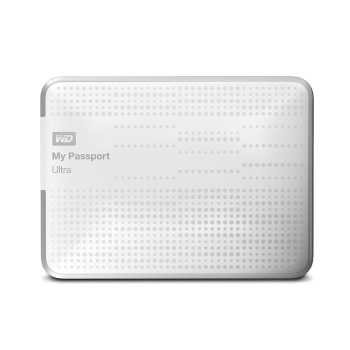 WD My Passport Ultra USB 3.0 Portable External Hard Drive 1TB - White (Item No: WDBZFP0010BWT)