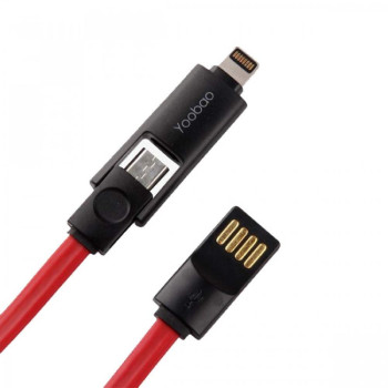 Yoobao Colorful USB cable for Micro Port and Lightning port - Red (Item No: YB407-CBL-RED) A4R2B85