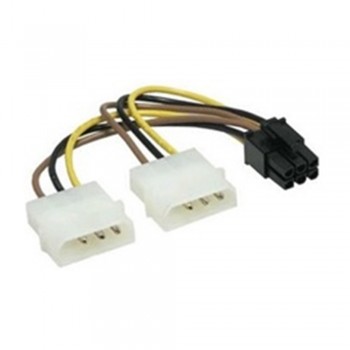 2 x 4 Pin (Male) to 6 Pin (Male) Cable 15cm