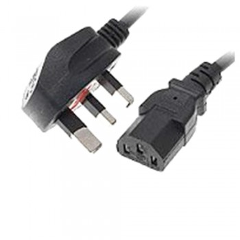 3 Pin PC Power Cord Cable with Fuse 1.5m