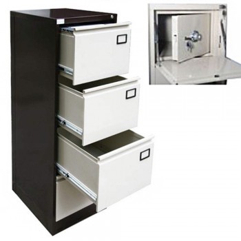 LX44AS Inner Safe w/ LX44GN Steel Filing Cabinet 4-Drawer