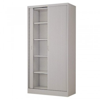 Full-Height Steel Cupboard L39A - Roller Shutter Door with 5 Shelves