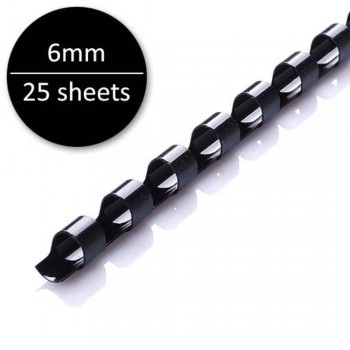 Comb Binding Plastic — A4, 6mm, 25sheets (Item No: B11-63) A1R4B51