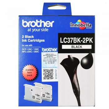 Brother LC-37 Black Twin Pack