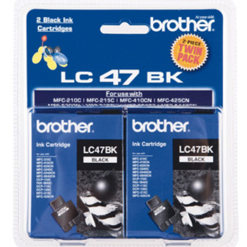 Brother LC-47 Black Twin Pack 