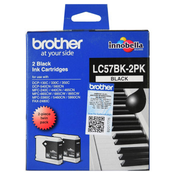 Brother LC-57 Twin Pack (2pcs LC57BK per pack)
