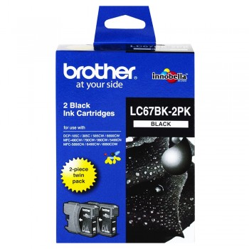Brother LC-67BK-2Pk Black Inkjet Cartridge 