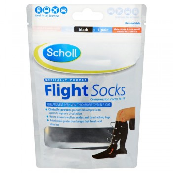 Scholl Cotton Feel Flight Socks Size 6.5-9